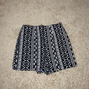 High waist Aztec print shorts